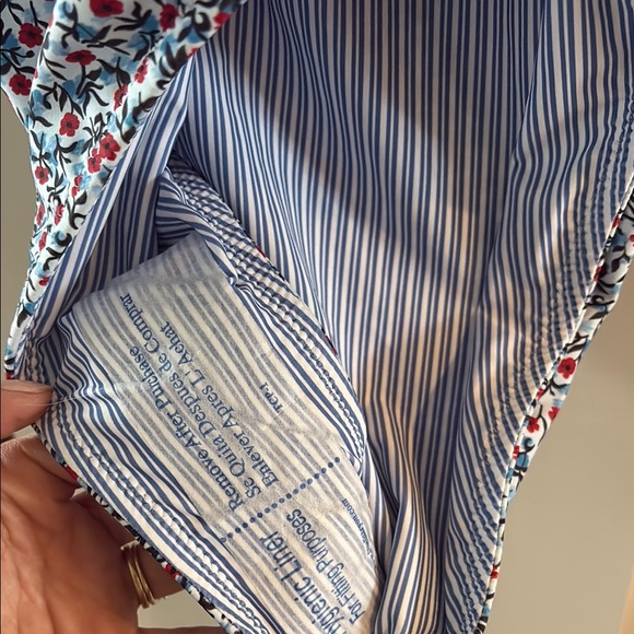 NWT J.Crew Striped and Floral One-Piece Swimsuit - Picture 2 of 6